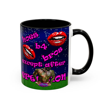 hoes b4 bros - Accent Mug ('snoops' background)