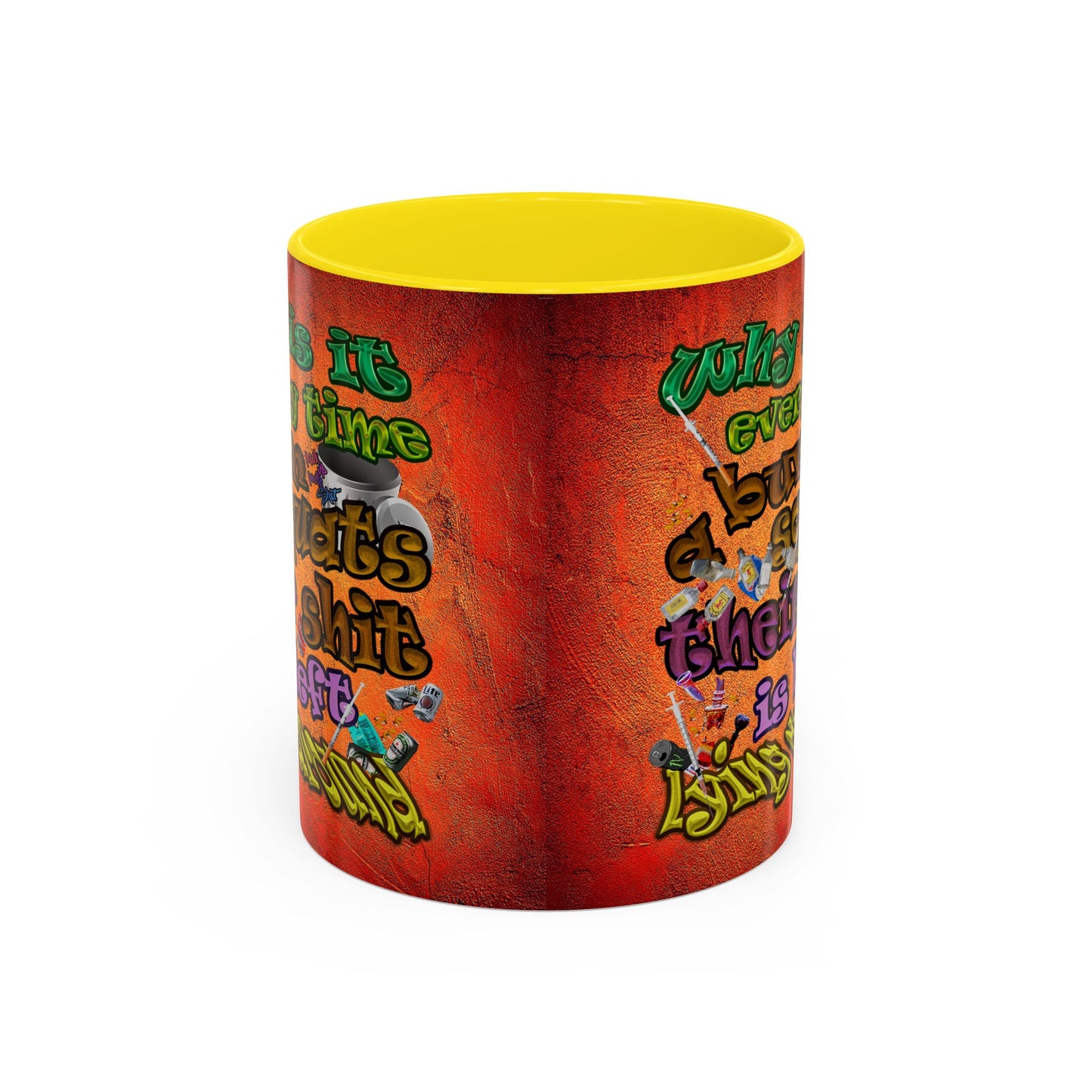 the bum's shit - Accent Mug (burnt orange)