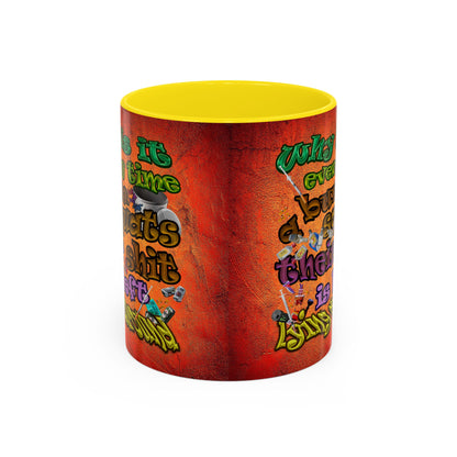 the bum's shit - Accent Mug (burnt orange)