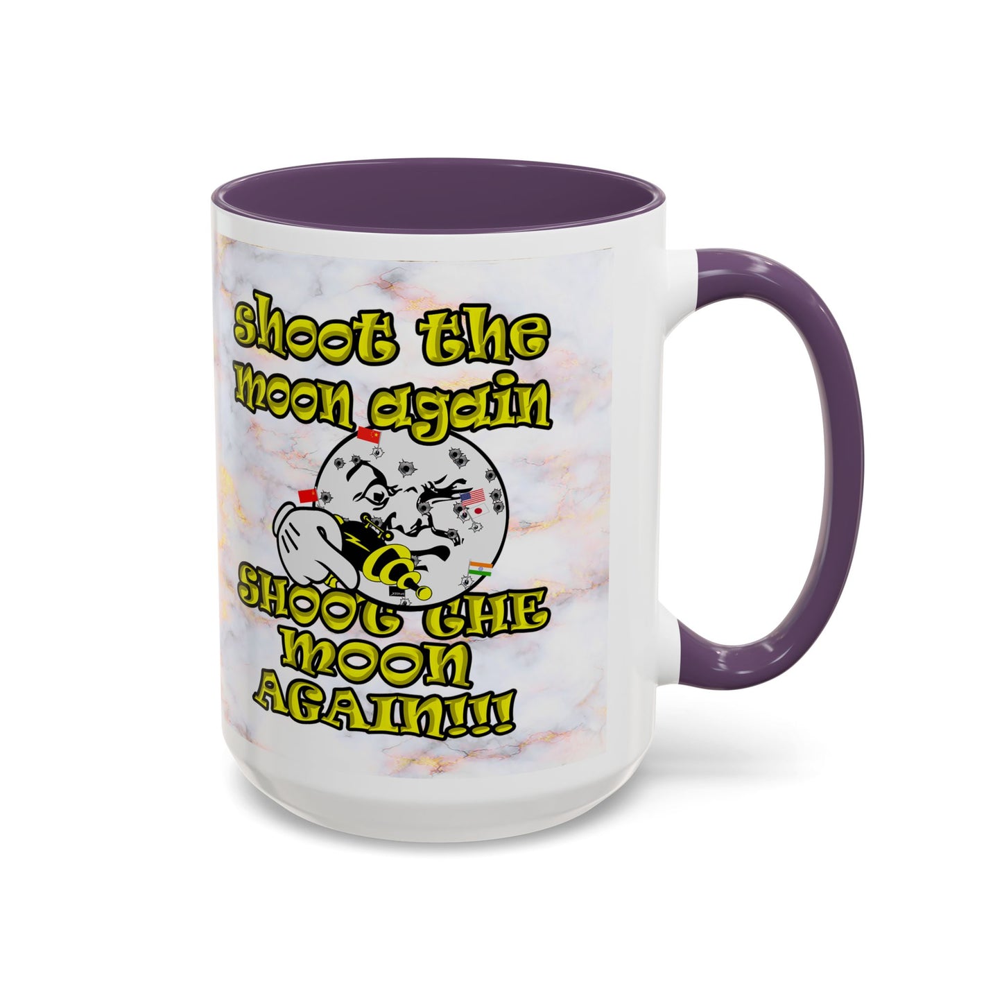 shoot the moon again - Accent Mug (white marble)