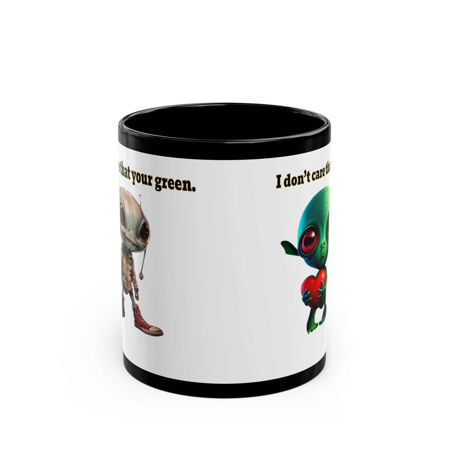 I don't care that your grey - Black Mug (white)