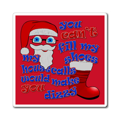 santa's shoes - Magnets - (dark red)