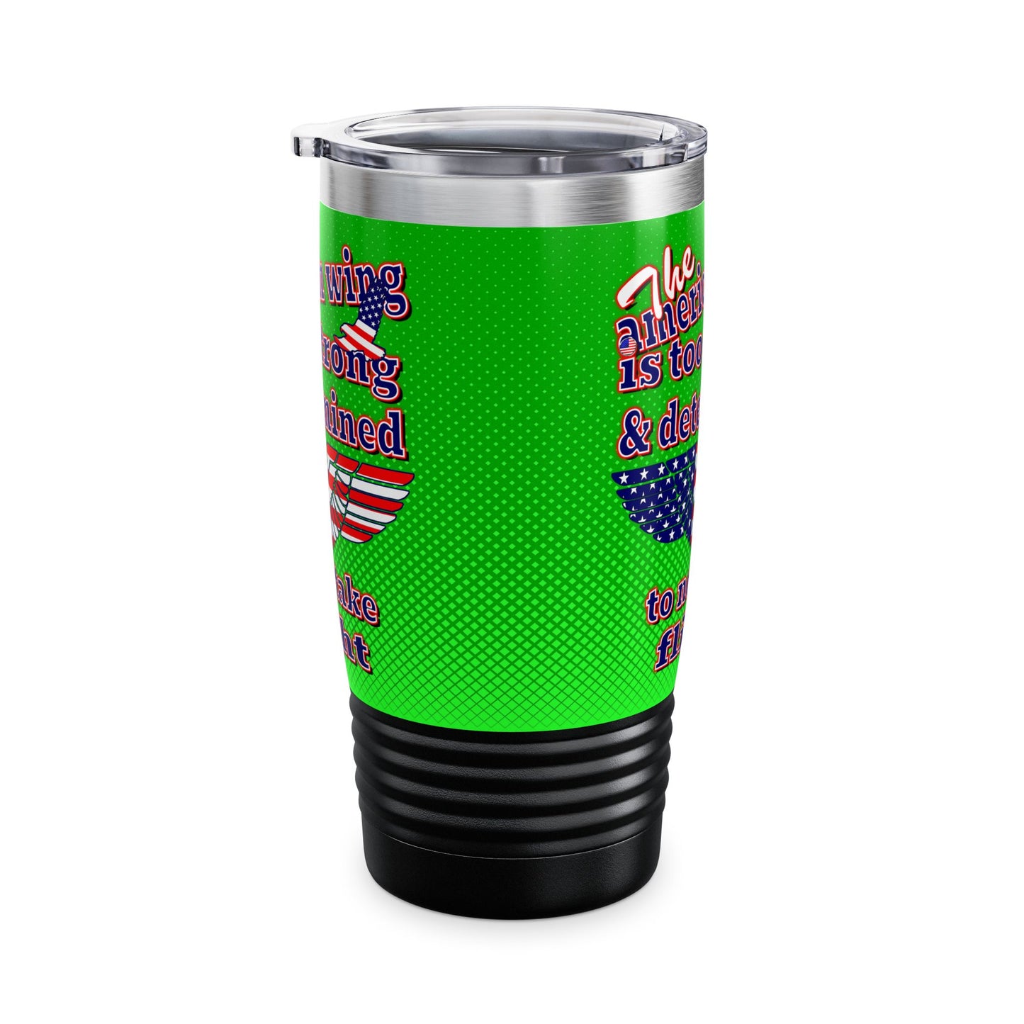 american wing - Ringneck Tumbler, 20oz (logo green)