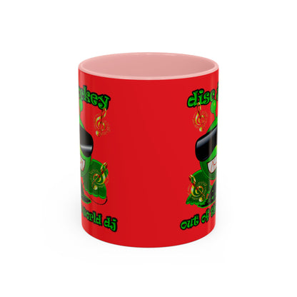 disc jockey - Accent Mug (red)