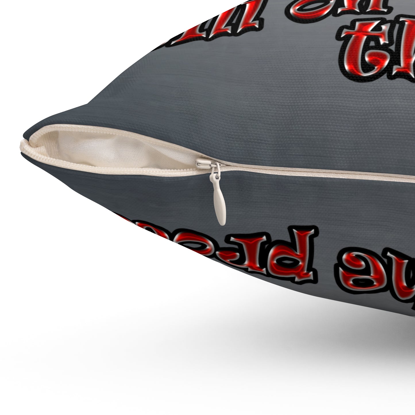 schrodinger's cat - Spun Polyester Square Pillow - (grey-light grey)