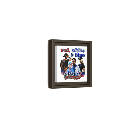 rw&b lives matter - framed canvas art (white)