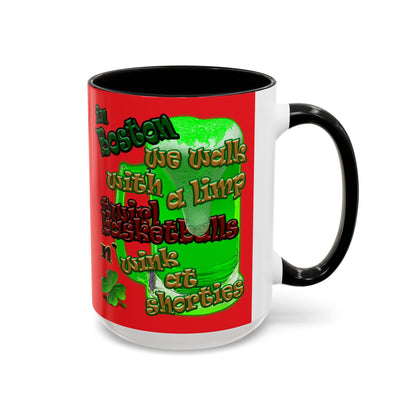 celtics logo - Accent Mug (red)