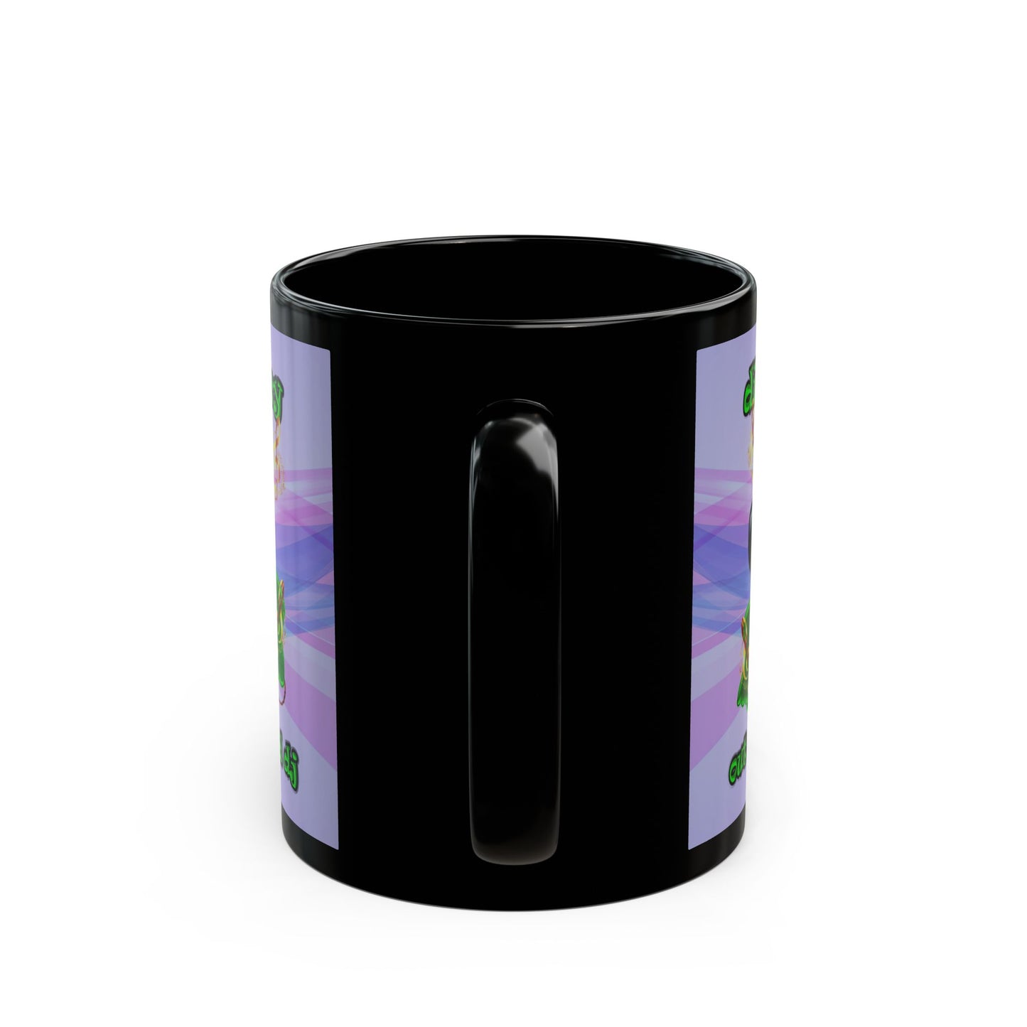 disc jockey - Black Mug (light blue-pink wave)