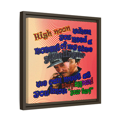 high noon - framed canvas art (yellow-orange wave)