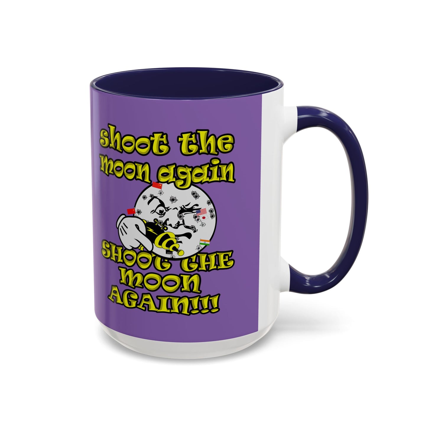 shoot the moon again - Accent Mug (light purple)