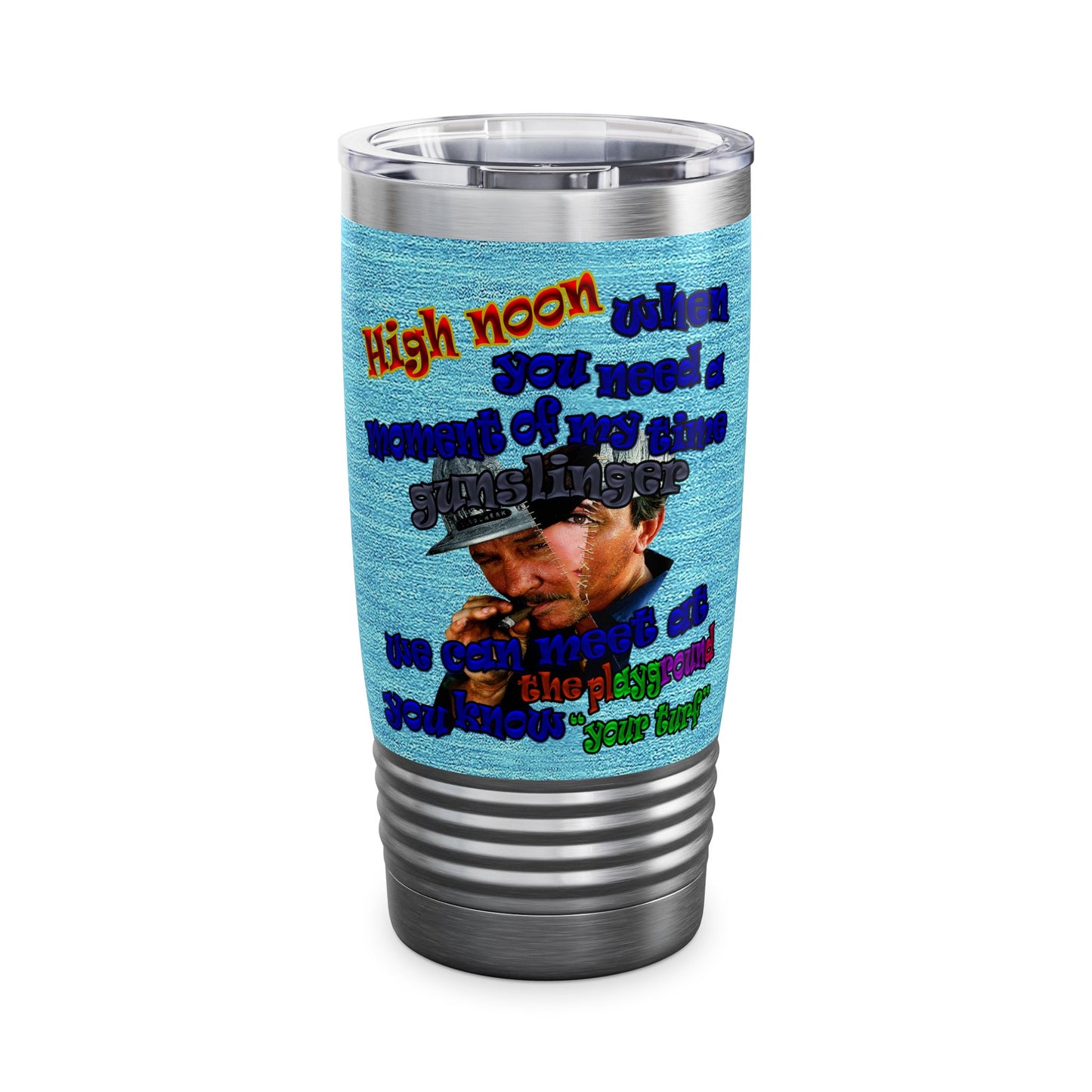 high noon - Ringneck Tumbler, 20oz (faded blue)