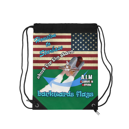 shoot for the stars - Drawstring Bag (dark green)
