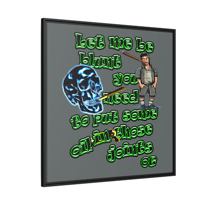 og - framed canvas art (dark grey)
