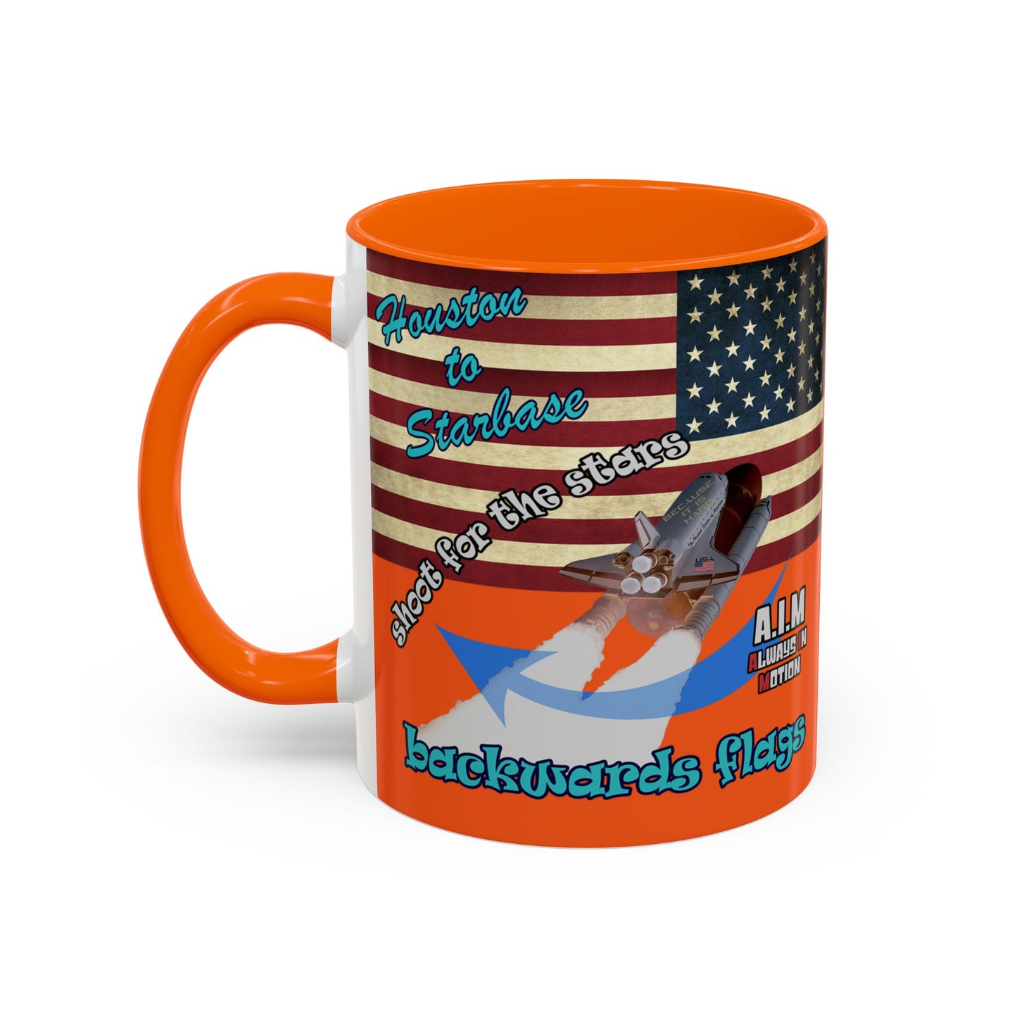 shoot for the stars - Accent Mug (orange)
