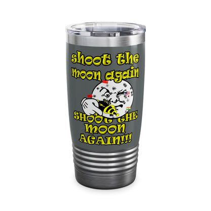 shoot the moon again - Ringneck Tumbler, 20oz (dark grey)