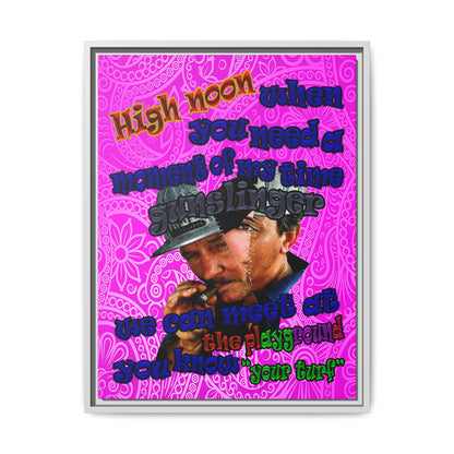 high noon - framed canvas art (pink swirl)