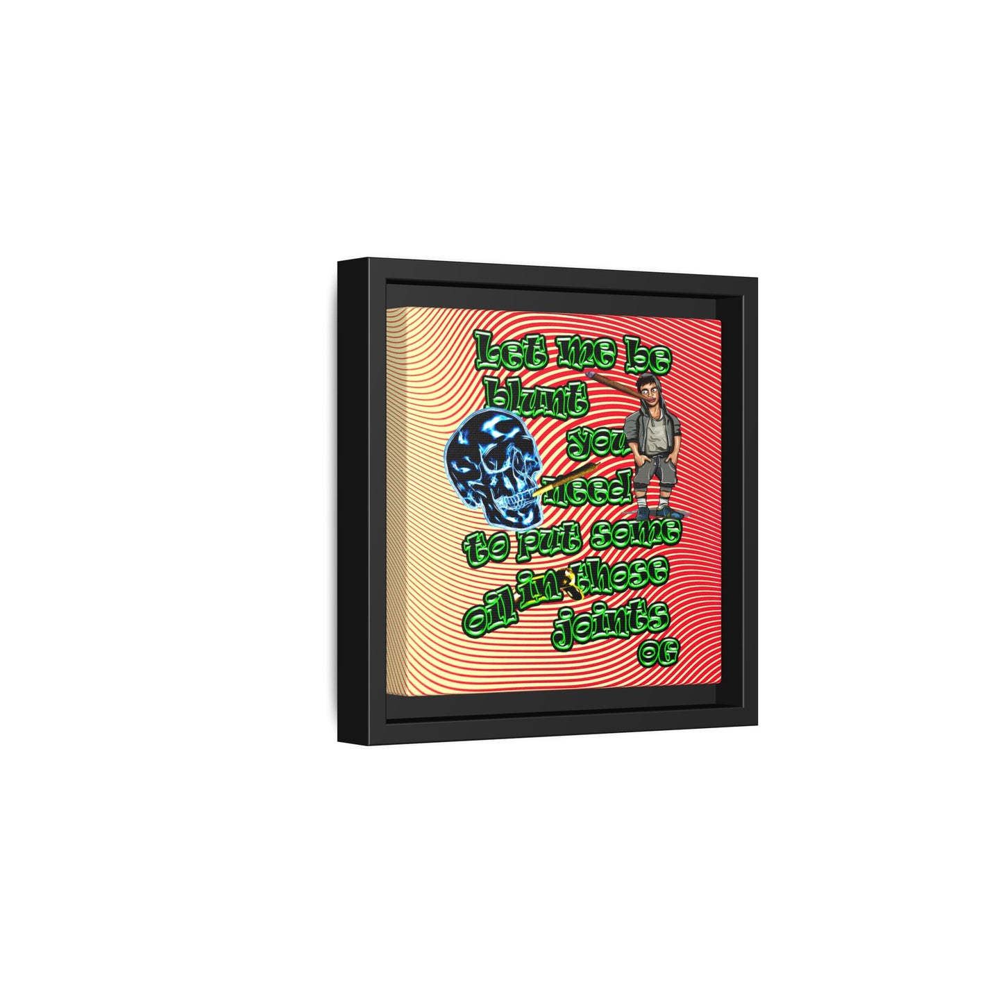 og - framed canvas art (yellow-orange wave)