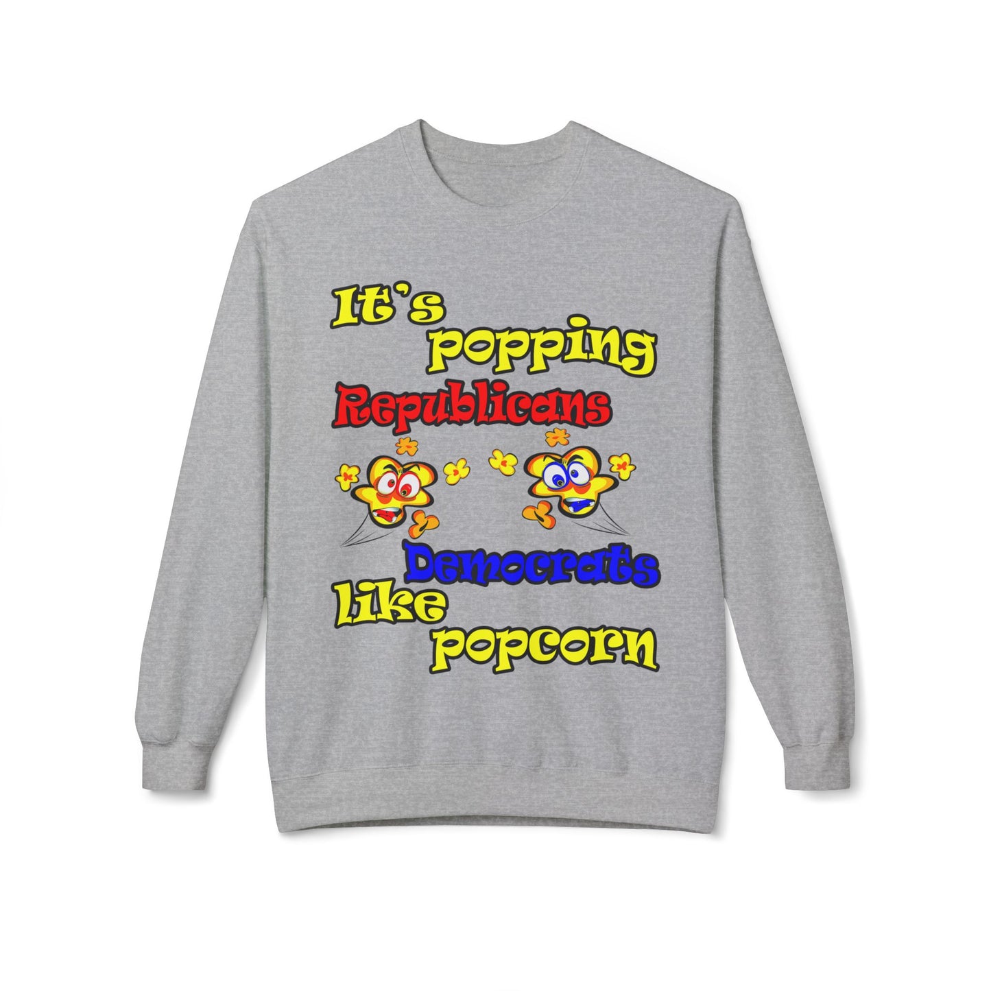 popping like popcorn - Unisex Midweight Softstyle Fleece Crewneck Sweatshirt