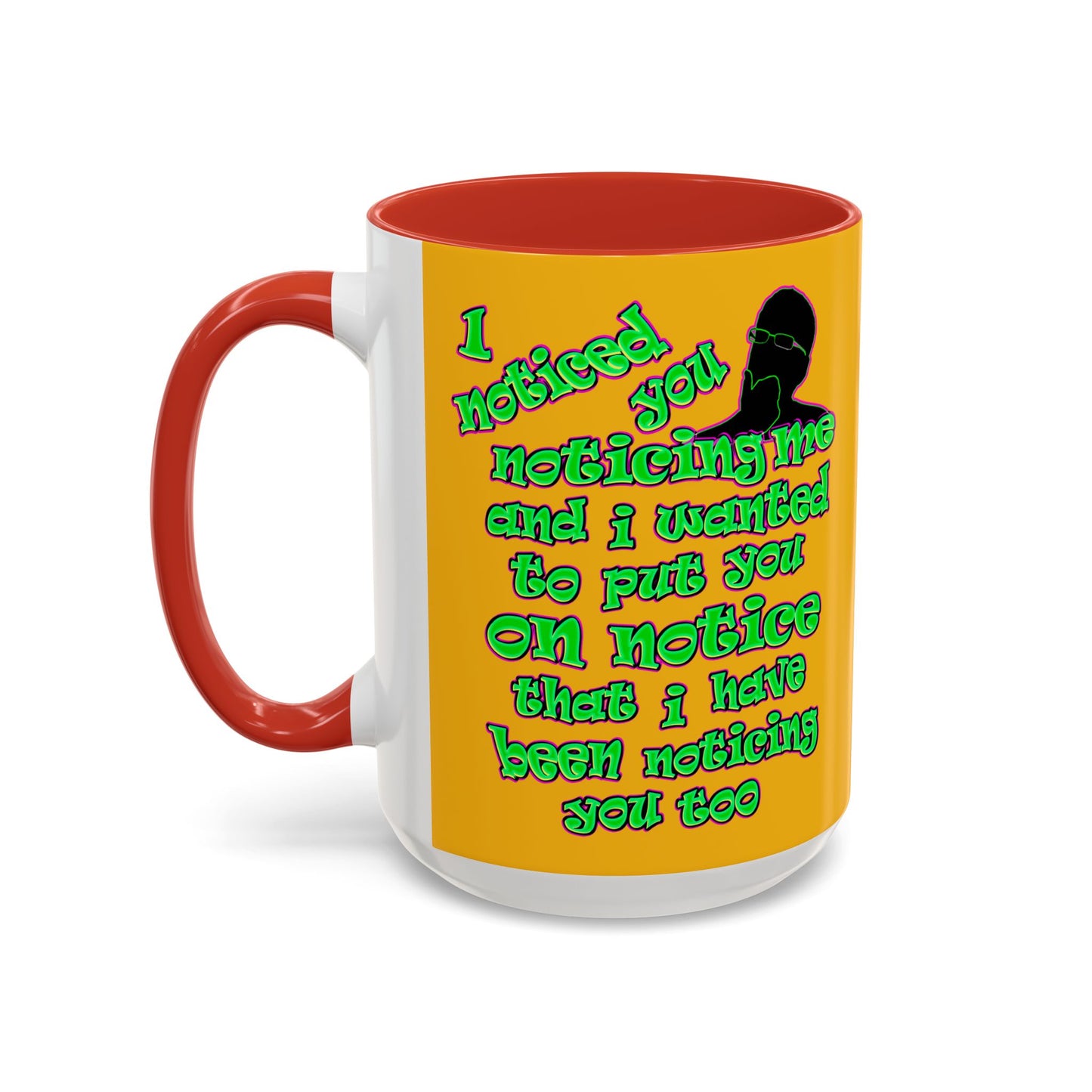 noticed you noticing - Accent Mug (yellow)