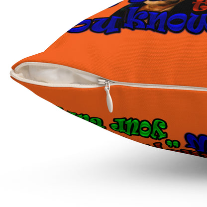high noon - Spun Polyester Square Pillow - (orange)