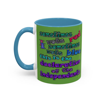 declaration of the independents - Accent Mug (green)