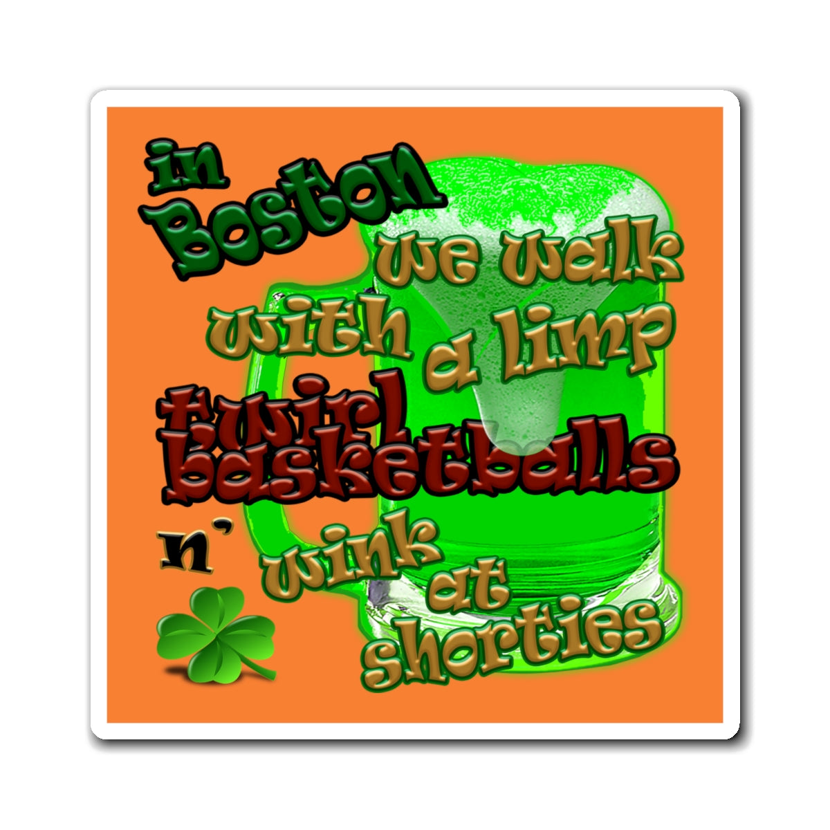 celtics logo - Magnets - (crusta)