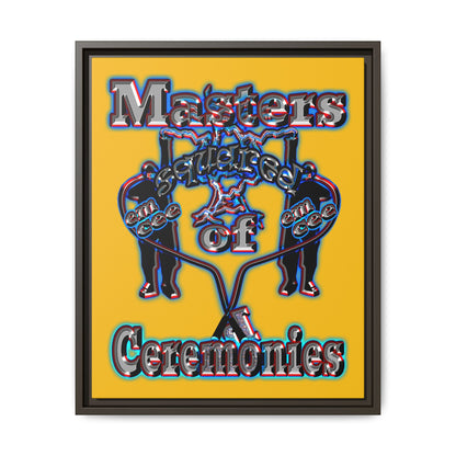 em cee squared - framed canvas art (yellow)