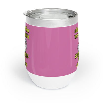 shoot the moon again - Chill Wine Tumbler (light pink)