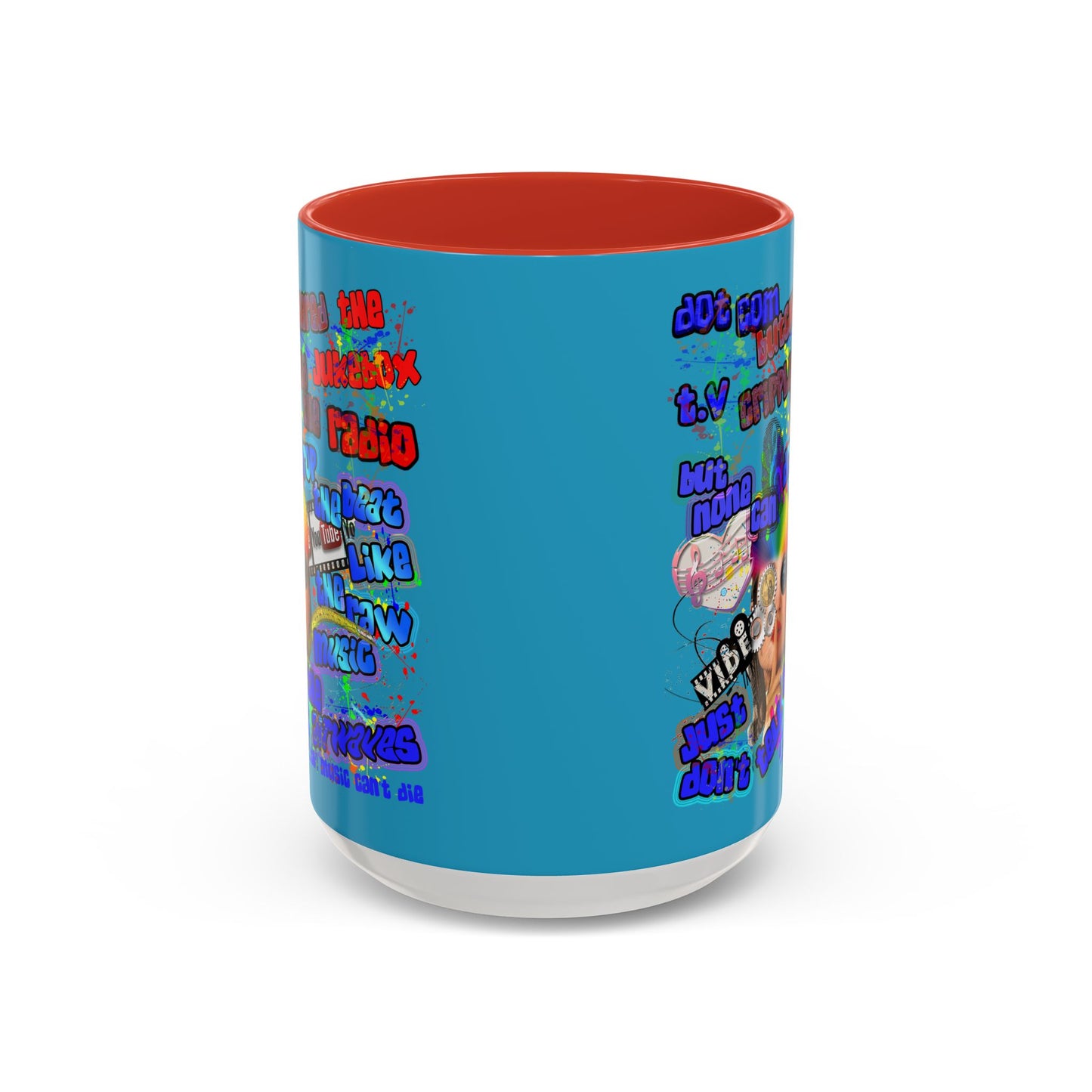 drop the beat - Accent Mug (turquoise)