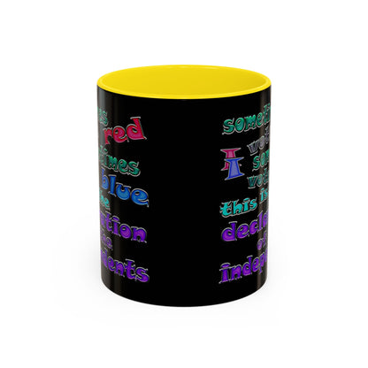 declaration of the independents - Accent Mug (black)