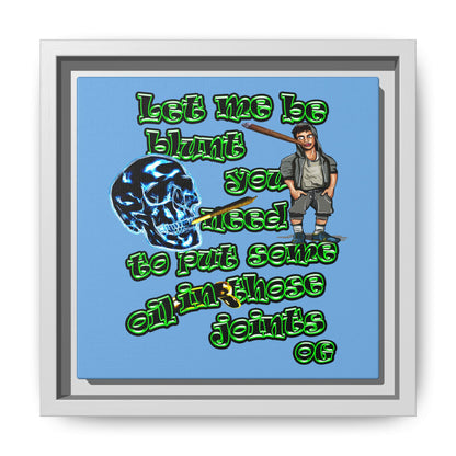 og - framed canvas art (light blue)