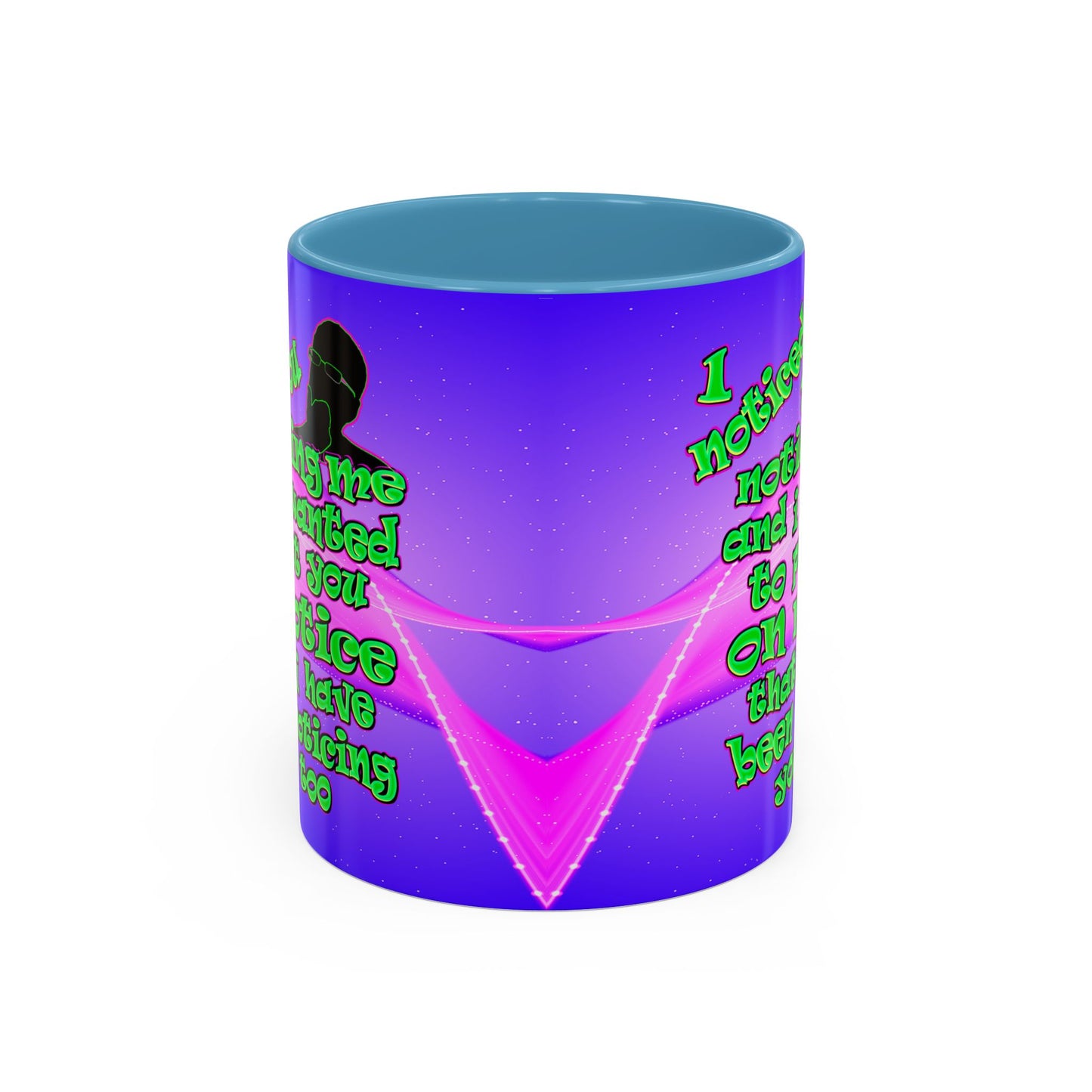 noticed you noticing - Accent Mug (purple-pink wave)