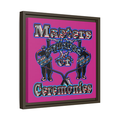 em cee squared - framed canvas art (pink)