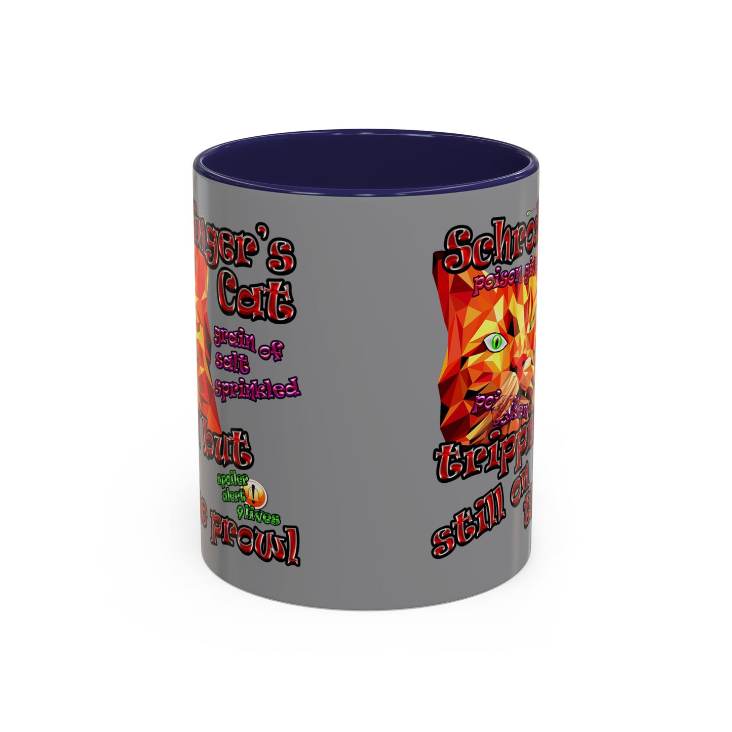 schrodinger's cat - Accent Mug (grey)