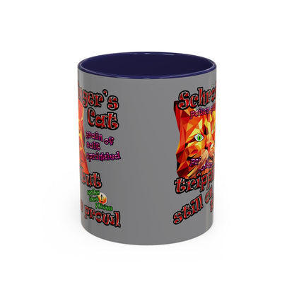 schrodinger's cat - Accent Mug (grey)