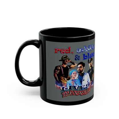 rw&b lives matter - Black Mug (dark grey)