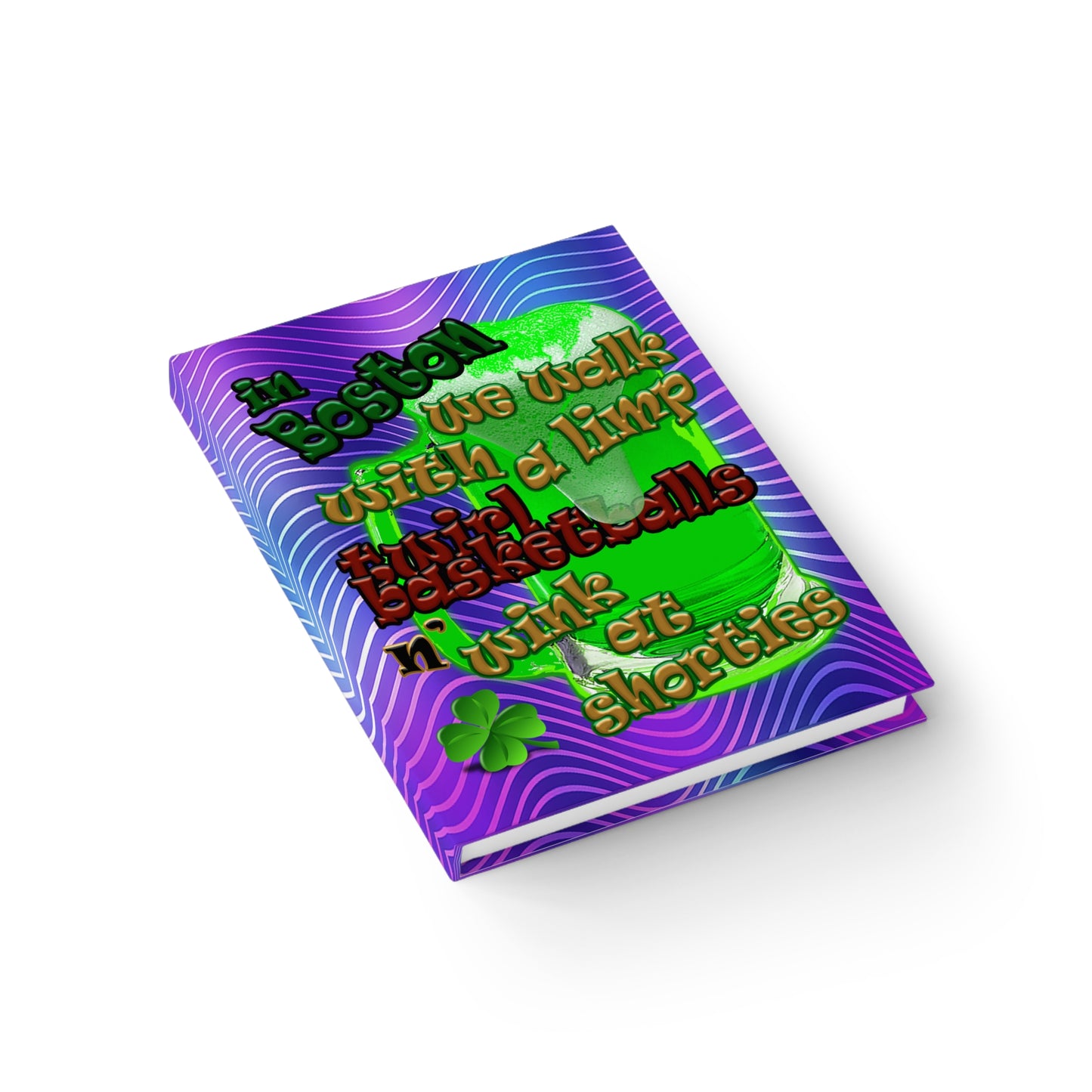celtics logo - journal-lined (purple wave)