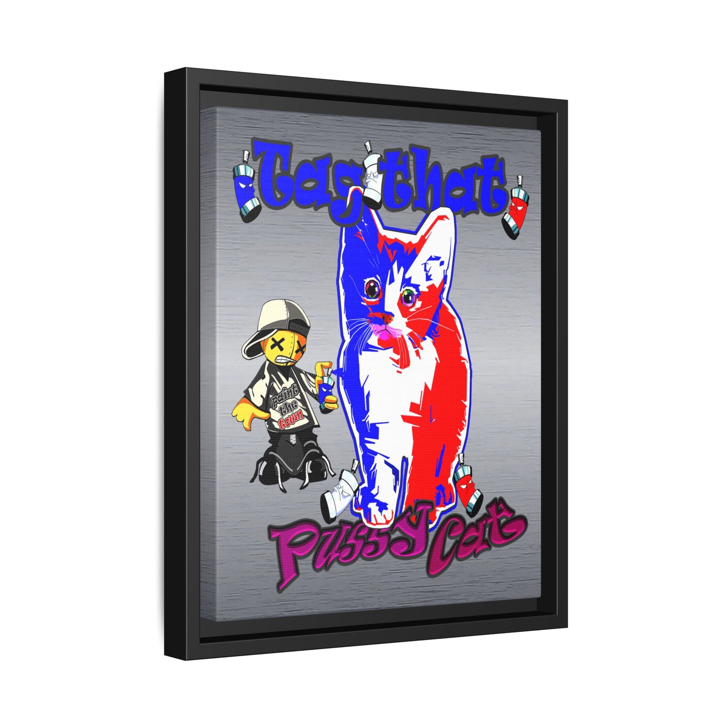 tag that - framed canvas art (brushed nickel)