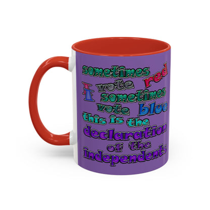 declaration of the independents - Accent Mug (light purple)