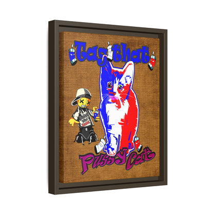 tag that - framed canvas art (brown papyrus)