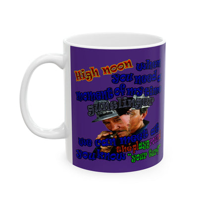 high noon - White Mug (purple)