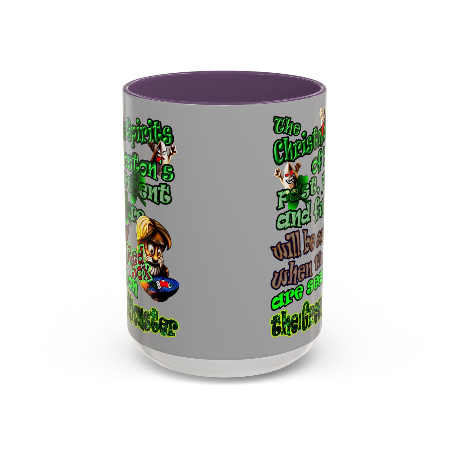 christmas spirits of boston - Accent Mug (light grey)