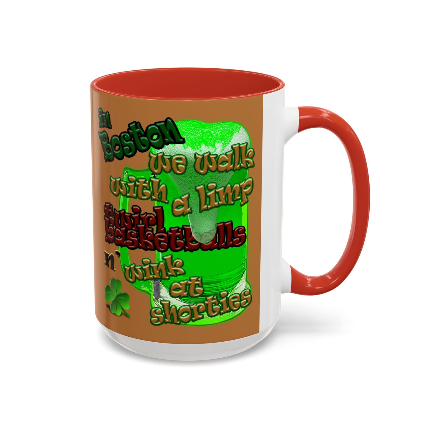 celtics logo - Accent Mug (light brown)