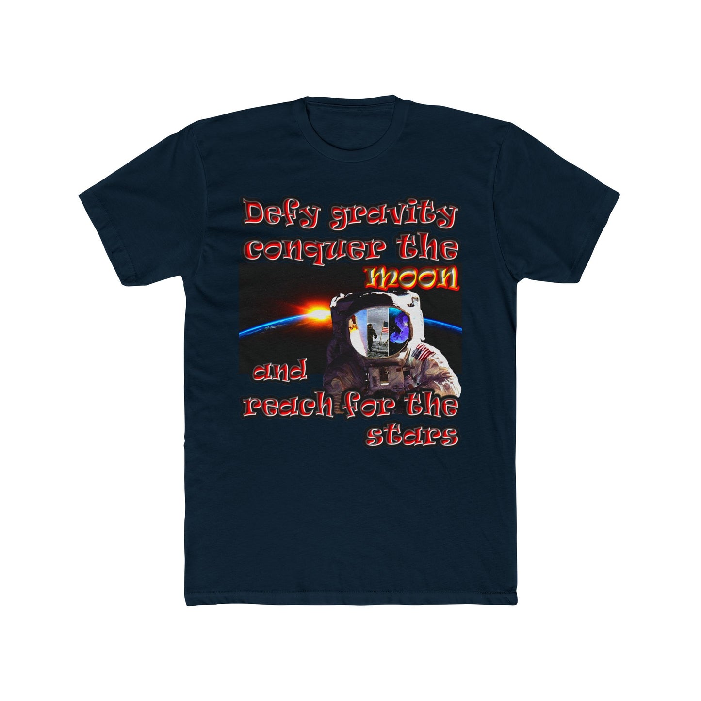 defy conquer reach - Men's Cotton Crew Tee