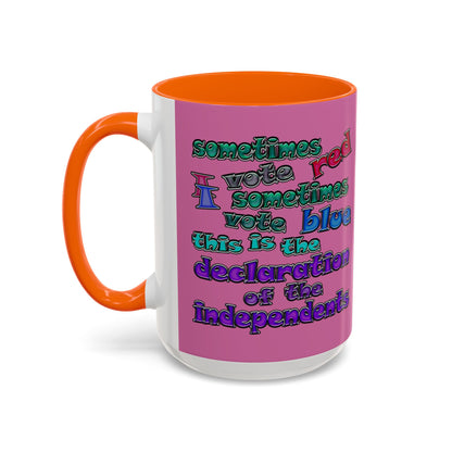 declaration of the independents - Accent Mug (light pink)