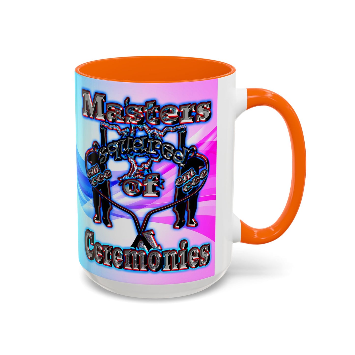 em cee squared - Accent Mug (light blue-pink wave)