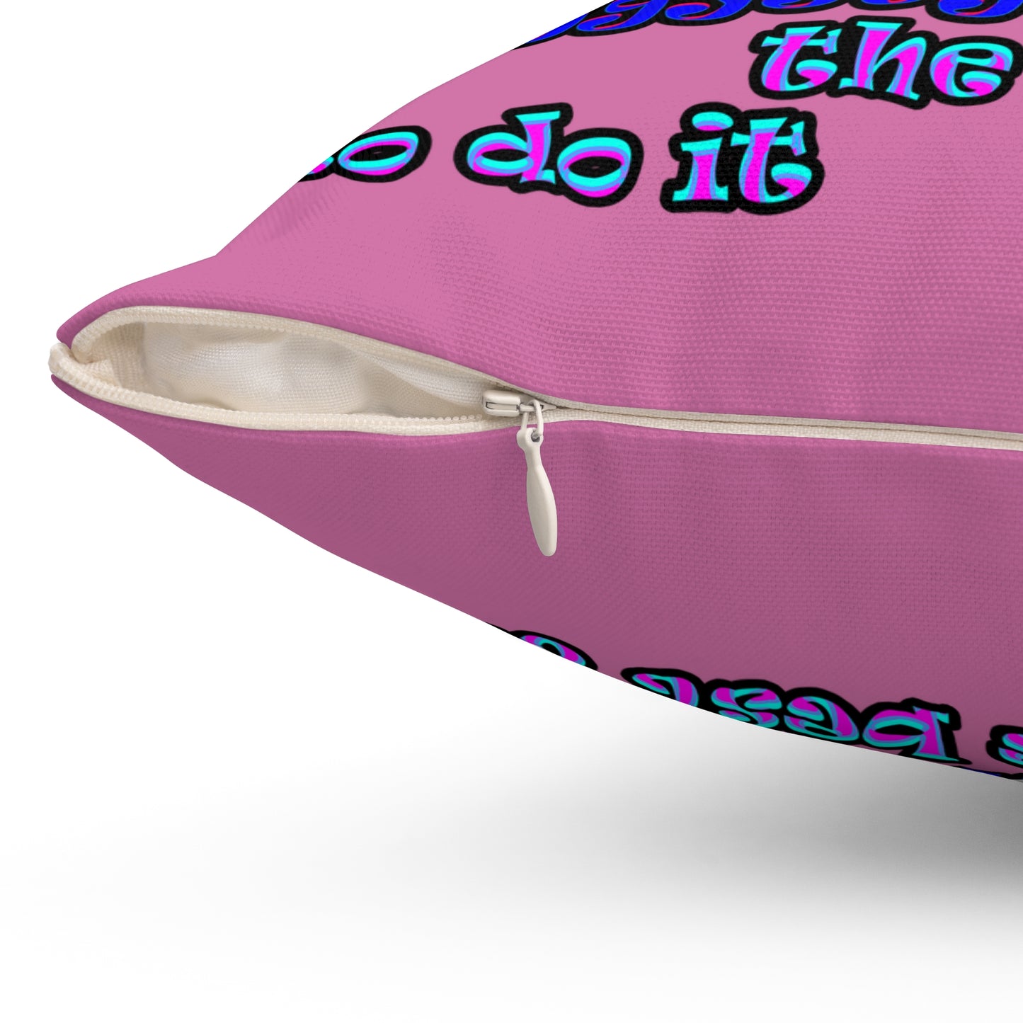 doggystyle - Spun Polyester Square Pillow - (light pink)