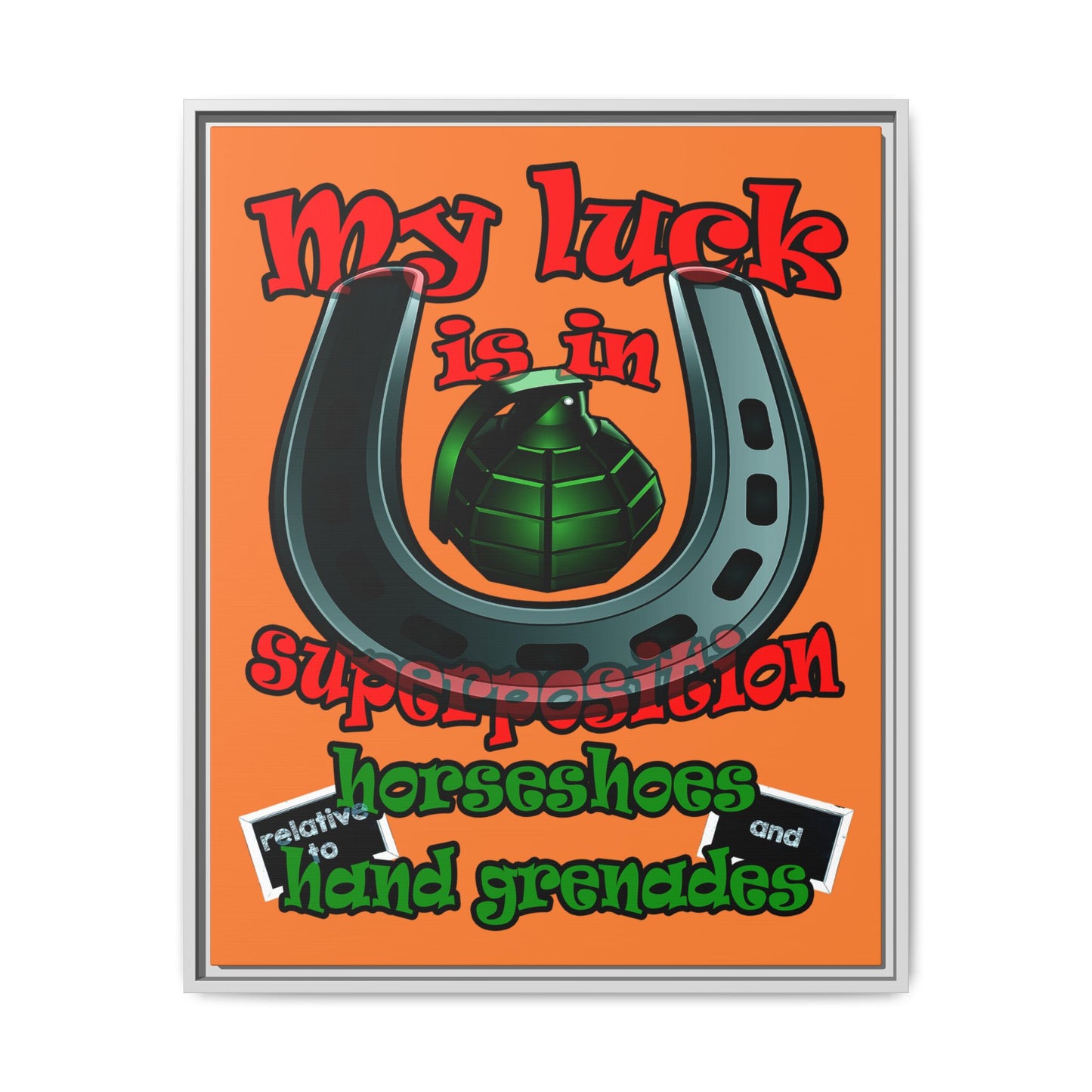 my luck - framed canvas art (crusta)