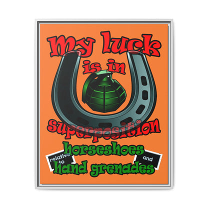 my luck - framed canvas art (crusta)
