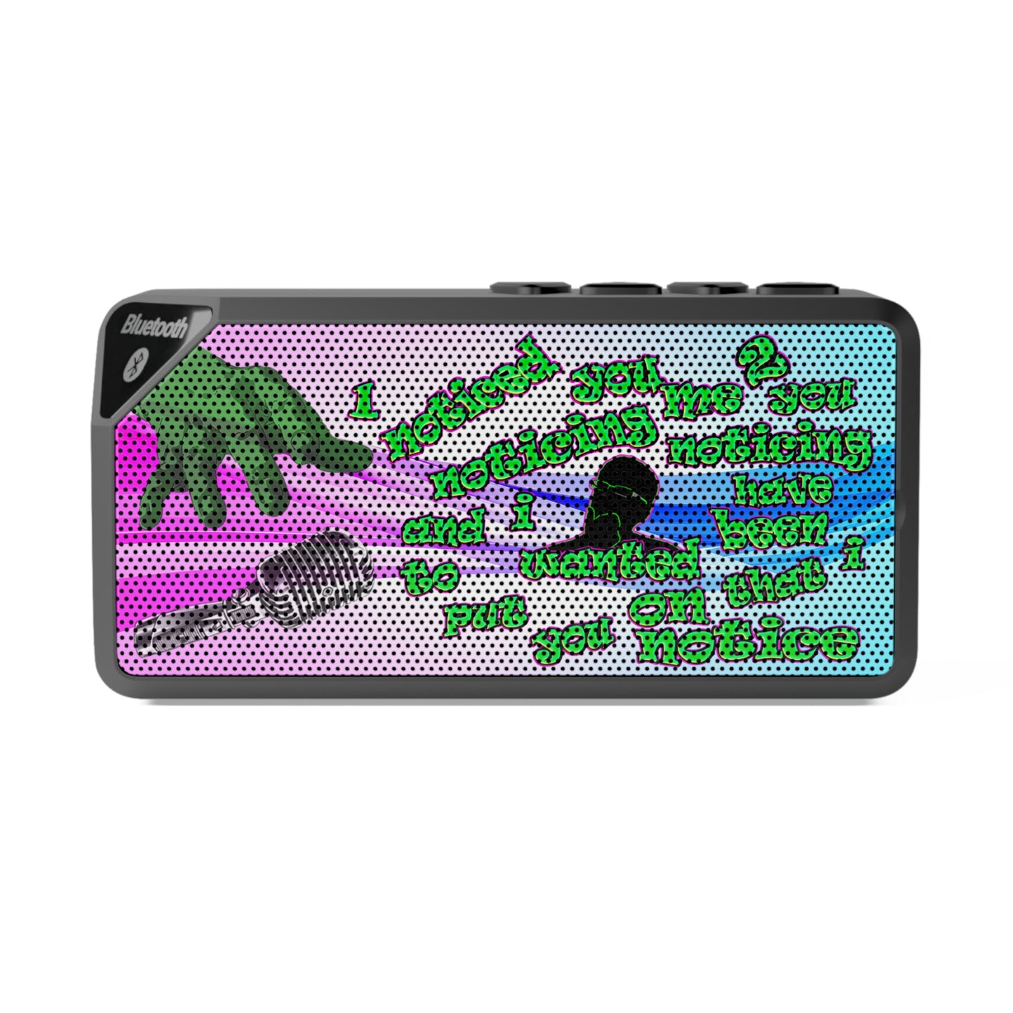 noticed you noticing - Jabba Bluetooth Speaker (light blue-pink wave)